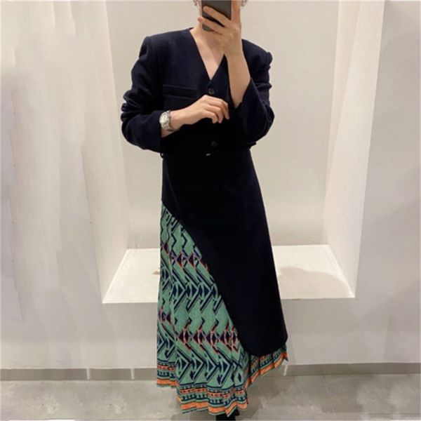 2021 new long retro female cleavage v single ankle breasted length plait dressed patterns to dress in spring 0gpx, Black;gray
2021 new long retro female cleavage v single ankle breasted length plait dressed patterns to dress in spring 0gpx, Black;gray