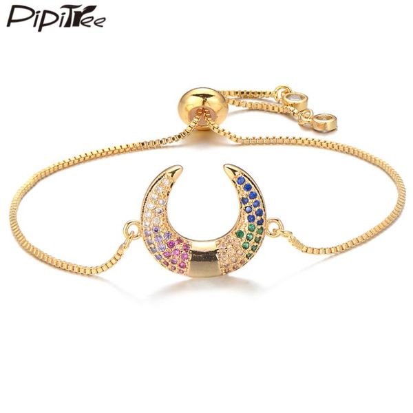 charm bracelets pipitree trendy multi cubic zirconia moon bracelet adjustable chain & bangles for women men fashion jewelry gift, Golden;silver
charm bracelets pipitree trendy multi cubic zirconia moon bracelet adjustable chain & bangles for women men fashion jewelry gift, Golden;silver
