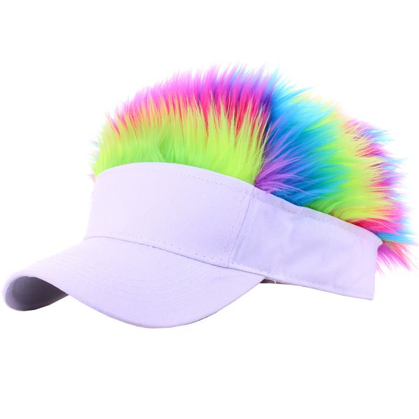 men's women's novelty flair spiked hair visor sun funny golf cap wig peaked adjustable baseball hat, Blue;gray
men's women's novelty flair spiked hair visor sun funny golf cap wig peaked adjustable baseball hat, Blue;gray