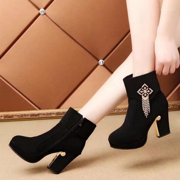 boots sarairis 2021 high heels winter women shoes crystals fashion elegant office ladies platform ankle female1, Black
boots sarairis 2021 high heels winter women shoes crystals fashion elegant office ladies platform ankle female1, Black