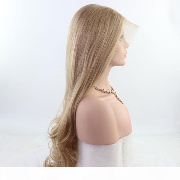blonde synthetic lace front wig natural wave hand tied heat resistant fiber hair for women wigs 26inch middle parting, Black
blonde synthetic lace front wig natural wave hand tied heat resistant fiber hair for women wigs 26inch middle parting, Black