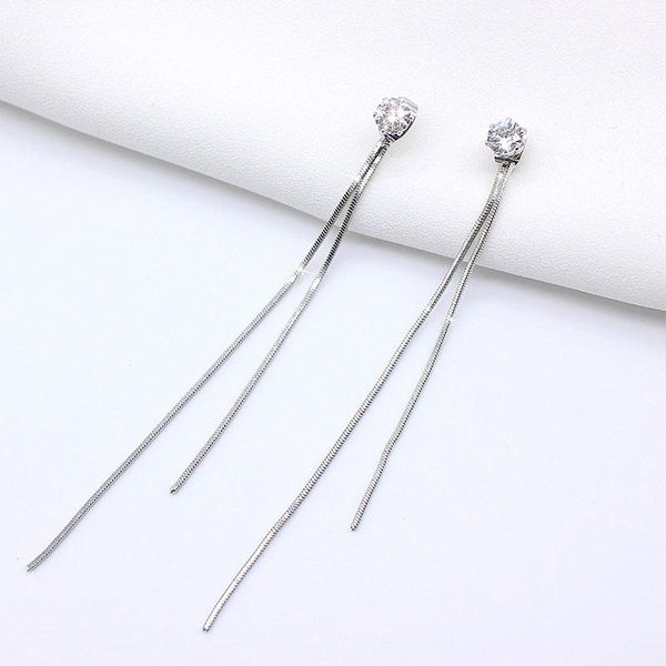 stud gs european and american fashion long tassel earring personality bling zircon for women girls jewelry accessories, Golden;silver
stud gs european and american fashion long tassel earring personality bling zircon for women girls jewelry accessories, Golden;silver