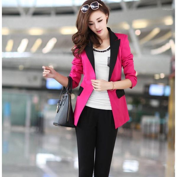 women jackets newstyle temperament fashion small suit women's jacket stitching slim long-sleeved office ladies suit1, Black;brown
women jackets newstyle temperament fashion small suit women's jacket stitching slim long-sleeved office ladies suit1, Black;brown