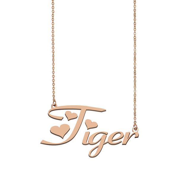 Tiger Name Necklace Custom Nameplate Pendant for Women Girls Birthday Gift Kids Best Friends Jewelry 18k Gold Plated Stainless Steel, Silver
Tiger Name Necklace Custom Nameplate Pendant for Women Girls Birthday Gift Kids Best Friends Jewelry 18k Gold Plated Stainless Steel, Silver