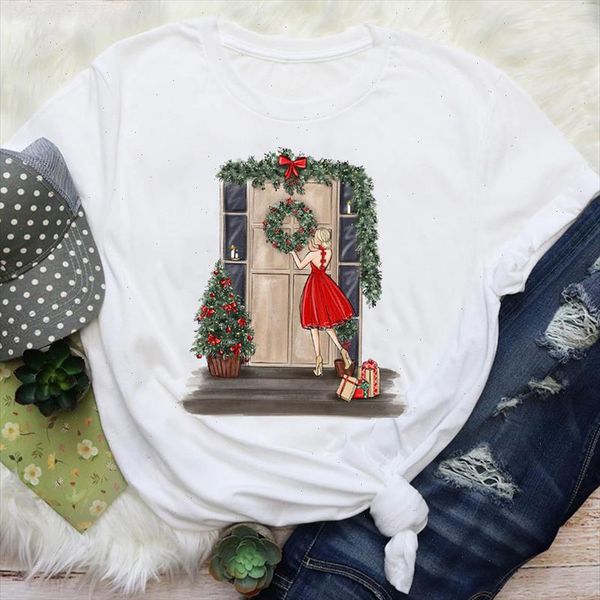 women cartoon happy time holiday short sleeve merry christmas graphic tees clothes print lady female t shirt t shirt, White 
women cartoon happy time holiday short sleeve merry christmas graphic tees clothes print lady female t shirt t shirt, White