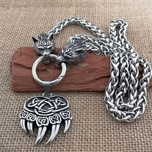 60cm stainless steel wolf head chain necklace viking titanium steel wolf claw pendant man necklace sweater chain viking jewelry 201014, Silver
60cm stainless steel wolf head chain necklace viking titanium steel wolf claw pendant man necklace sweater chain viking jewelry 201014, Silver