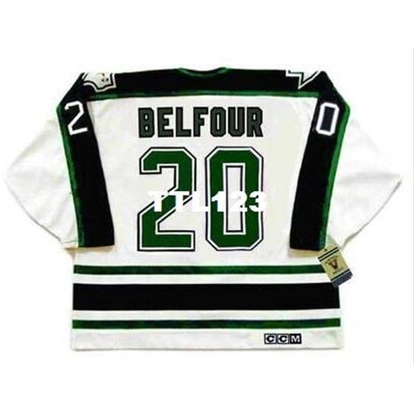 421s #20 ed belfour dallass stars 1990 ccm vintage hockey jersey or custom any name or number retro jersey, Black
421s #20 ed belfour dallass stars 1990 ccm vintage hockey jersey or custom any name or number retro jersey, Black