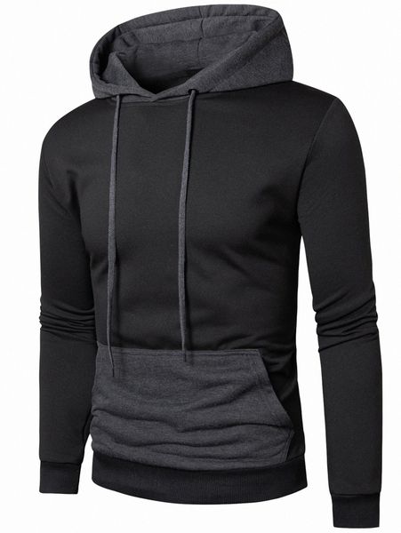 men colorblock drawstring hoodie o1hb#, Black
men colorblock drawstring hoodie o1hb#, Black