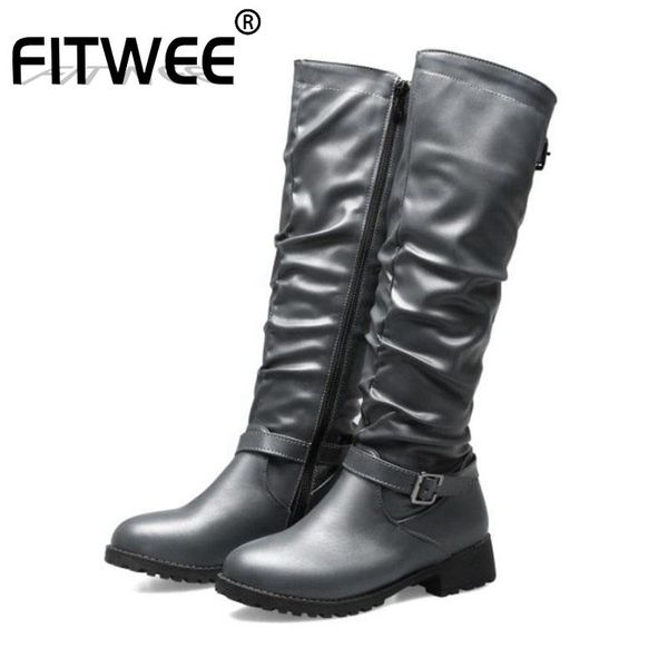 fitwee большого размера 33-43 knee high knight boots для женщин с низким каблуком пряжка ремешка обувь зима короткой плюшевые теплые ботинки, Black
fitwee большого размера 33-43 knee high knight boots для женщин с низким каблуком пряжка ремешка обувь зима короткой плюшевые теплые ботинки, Black