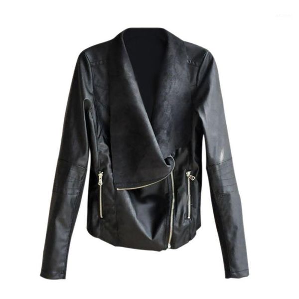 4xl women's pu leather zipper lapel smooth motorcycle jackets ladies long sleeve autumn winter biker streetwear black coat 4 col1, Black;brown
4xl women's pu leather zipper lapel smooth motorcycle jackets ladies long sleeve autumn winter biker streetwear black coat 4 col1, Black;brown