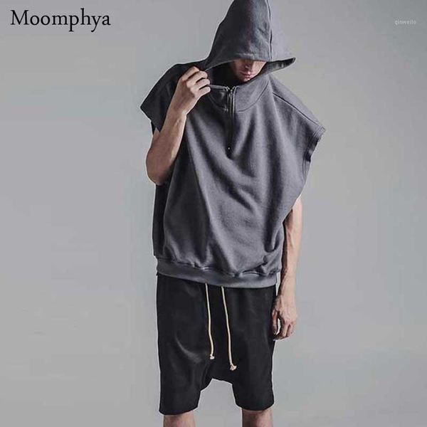 2017 new men solid color sleeveless hoodies half zip design hooded hoodies sweatshirts men1, Black
2017 new men solid color sleeveless hoodies half zip design hooded hoodies sweatshirts men1, Black