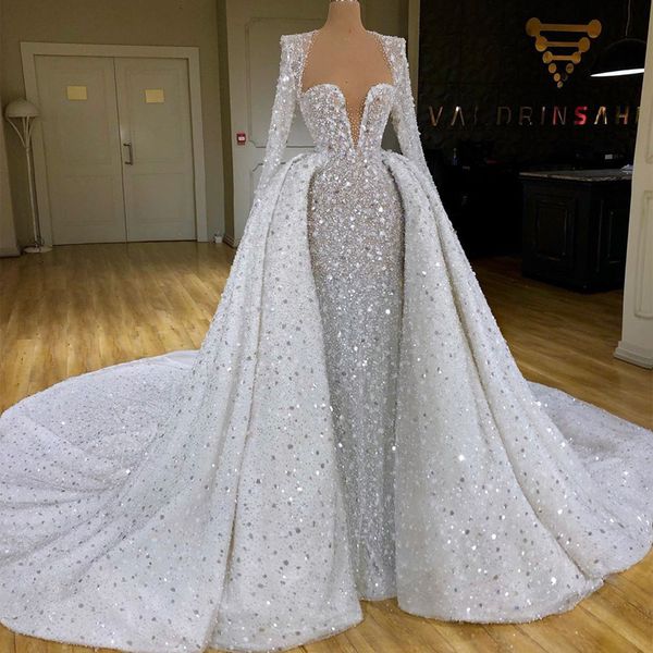 glitter sequins prom dresses 2021 african long sleeve sparkly beading evening dress with detachable train formal party robes de mariée gowns, Black
glitter sequins prom dresses 2021 african long sleeve sparkly beading evening dress with detachable train formal party robes de mariée gowns, Black