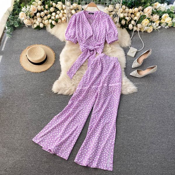 2021 new female singiny summer boho floral holiday neck puff short + high share wide pants pieces together fnx1, Gray
2021 new female singiny summer boho floral holiday neck puff short + high share wide pants pieces together fnx1, Gray