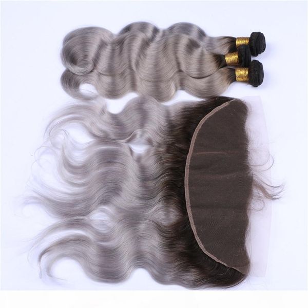 peruvian silver grey ombre human hair 3bundles with frontal body wave ombre 1b grey dark root lace frontal closure 13x4 with weaves, Black;brown
peruvian silver grey ombre human hair 3bundles with frontal body wave ombre 1b grey dark root lace frontal closure 13x4 with weaves, Black;brown