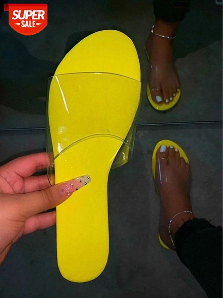 hkxn 2020 women shoes summer pvc transparent slippers fashion new casual flat bottom sandals pure color plus size slippers t #m67l, Black 
hkxn 2020 women shoes summer pvc transparent slippers fashion new casual flat bottom sandals pure color plus size slippers t #m67l, Black