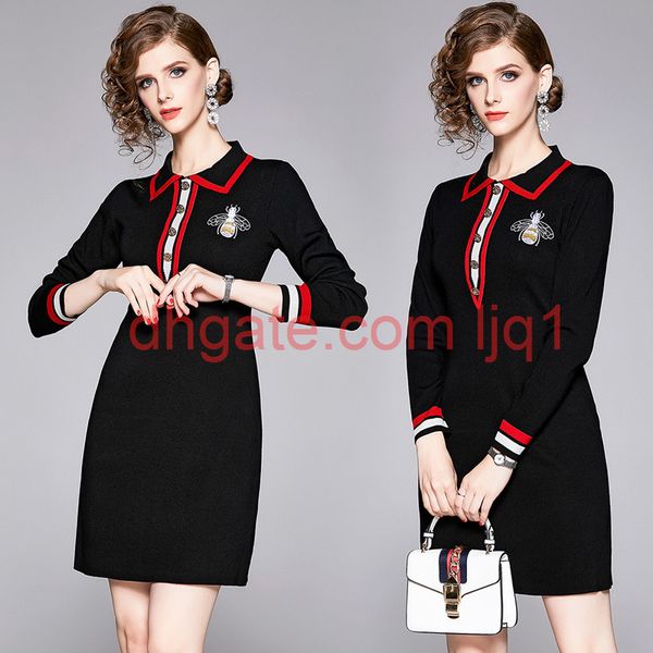 spring fall embroidery dresses women's lapel neck long sleeve runway dress elegant office lady business slim mini dress, Black;gray
spring fall embroidery dresses women's lapel neck long sleeve runway dress elegant office lady business slim mini dress, Black;gray