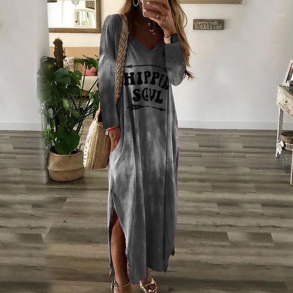 women long dress letter printed casual deep v neck long sleeve loose dress for spring summer autumn lxx91, Black;gray
women long dress letter printed casual deep v neck long sleeve loose dress for spring summer autumn lxx91, Black;gray
