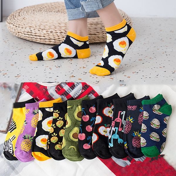 women funny cute cartoon fruits food short happy japanese harajuku skateboard boat ankle socks spring summer t200916, Black
women funny cute cartoon fruits food short happy japanese harajuku skateboard boat ankle socks spring summer t200916, Black