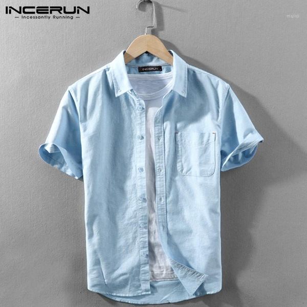 men's casual shirts incerun summer men shirt 2021 short sleeve lapel button camisas streetwear brand fashion solid harajuku s-5xl1, White;black
men's casual shirts incerun summer men shirt 2021 short sleeve lapel button camisas streetwear brand fashion solid harajuku s-5xl1, White;black