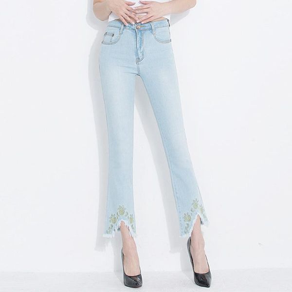 women's jeans brand elastic skinny pants female sweet embroidery high waist women fashion tassel flare light blue plus size1
women's jeans brand elastic skinny pants female sweet embroidery high waist women fashion tassel flare light blue plus size1