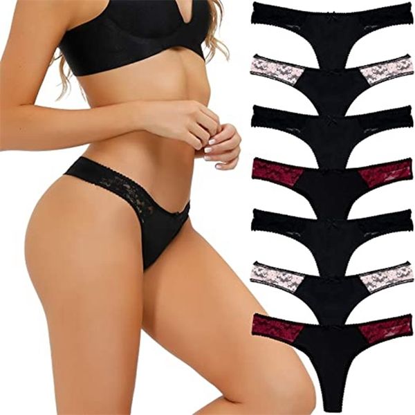 pre-sale 7pcs women's thongs t back low rise see through panties stretchy spandex nylon underwear seamless lace thongs for women 201112, Black;pink
pre-sale 7pcs women's thongs t back low rise see through panties stretchy spandex nylon underwear seamless lace thongs for women 201112, Black;pink