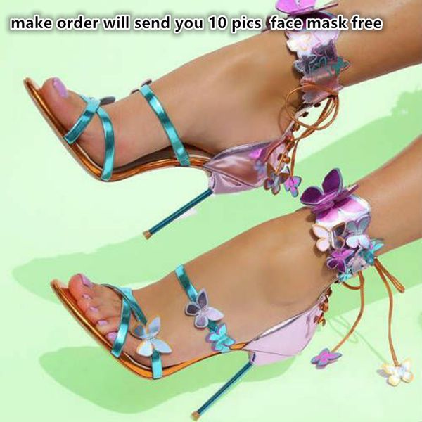 sweet harmony elegant celebrity runway shoes women lace up metallic leather 3d butterfly gladiator sandals mujer stiletto pumps q1223, Black
sweet harmony elegant celebrity runway shoes women lace up metallic leather 3d butterfly gladiator sandals mujer stiletto pumps q1223, Black