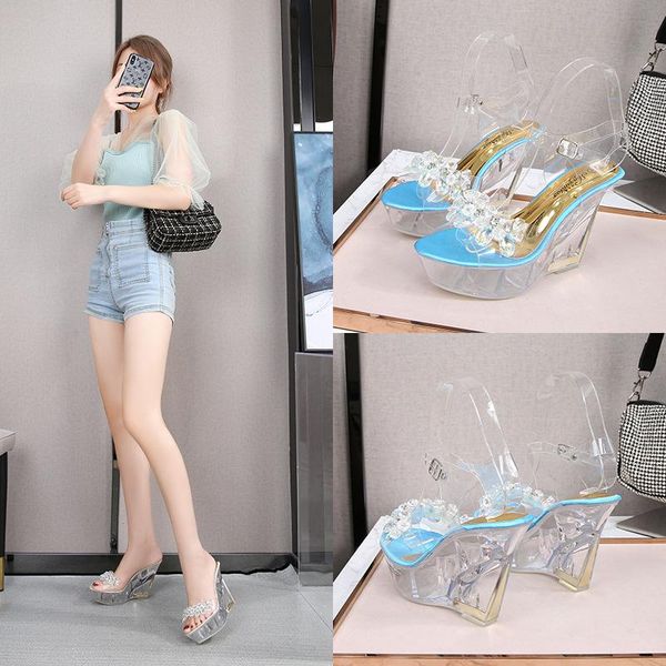 sandals catwalk pole dance pumps pvc transparent platform wedge heel women sandal 10cm ankle straps buckle crystal high heels, Black
sandals catwalk pole dance pumps pvc transparent platform wedge heel women sandal 10cm ankle straps buckle crystal high heels, Black