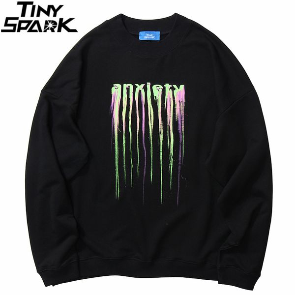 hip hop streetwear pullover melting anxiety print men harajuku fleece cotton autumn kg-669, Black
hip hop streetwear pullover melting anxiety print men harajuku fleece cotton autumn kg-669, Black