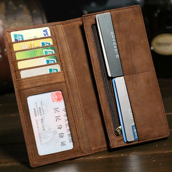 wallets retro men genuine leather long wallet fashion cow bag multi-card crazy horse clutch luxury, Red;black
wallets retro men genuine leather long wallet fashion cow bag multi-card crazy horse clutch luxury, Red;black