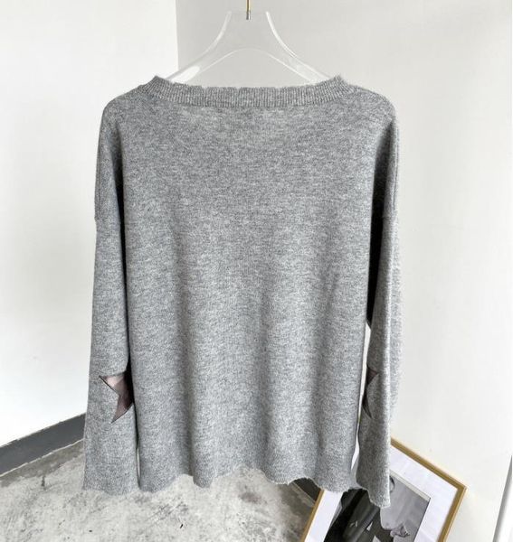 women's sweaters grey cachemire sweater star pattern round neck loose casual fitting jumper pullovers woman fashion clothing, White;black
women's sweaters grey cachemire sweater star pattern round neck loose casual fitting jumper pullovers woman fashion clothing, White;black