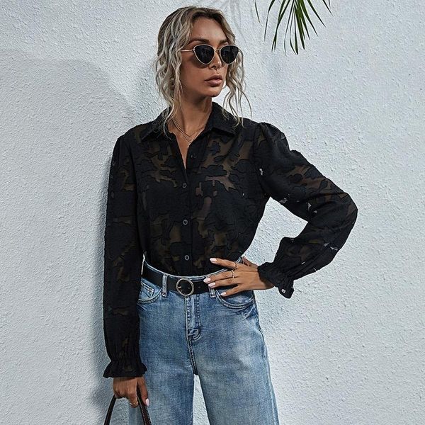 ladies lace shirt long sleeve hollow out black blouse 2021 spring autumn floral turn-down collar womens shirts blusa, White
ladies lace shirt long sleeve hollow out black blouse 2021 spring autumn floral turn-down collar womens shirts blusa, White