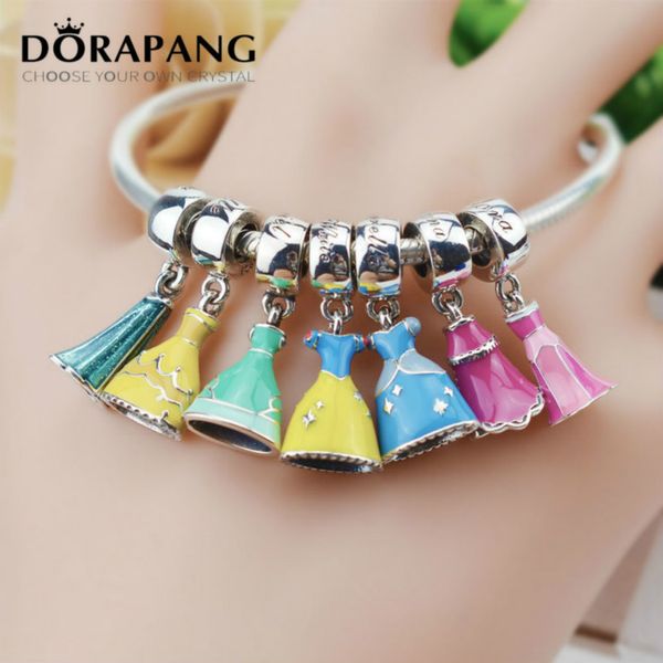 2021 new promotion enamel princess dress 925 sterling silver hole charm pendant with cute pendant fit european pandora bracelet bangle 2006, Black
2021 new promotion enamel princess dress 925 sterling silver hole charm pendant with cute pendant fit european pandora bracelet bangle 2006, Black
