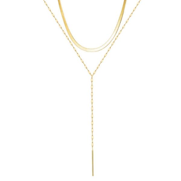 new arrival ladies simple tassel choker chain titanium steel necklaces not fade drop shipping, Golden;silver
new arrival ladies simple tassel choker chain titanium steel necklaces not fade drop shipping, Golden;silver
