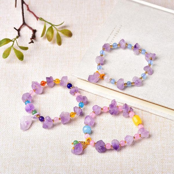 1pc natural amethyst women bracelets raw crystals charm fashion simple colourful mineral jewelry for ladies jewelry qylejh, Black
1pc natural amethyst women bracelets raw crystals charm fashion simple colourful mineral jewelry for ladies jewelry qylejh, Black