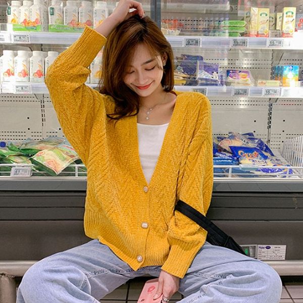 2020 осенью нового пальто сладкие свободные свитера верхней одежды мода чистой красная v-образного вырез универсального свитера кардиган жен, White;black
2020 осенью нового пальто сладкие свободные свитера верхней одежды мода чистой красная v-образного вырез универсального свитера кардиган жен, White;black