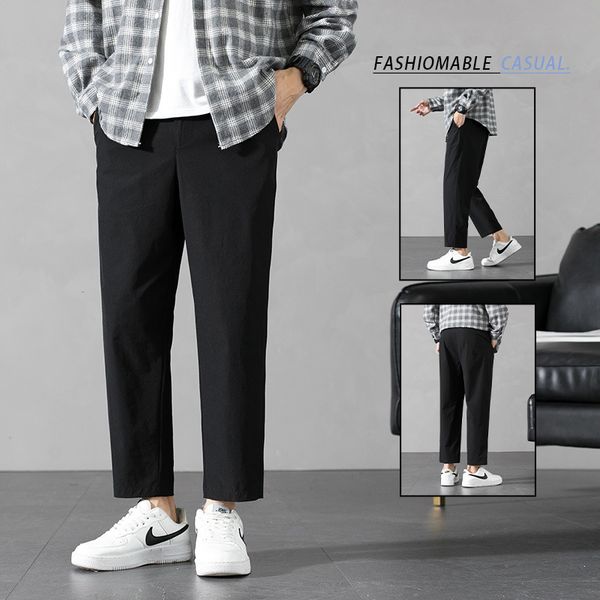 2020 new men's korean fashion loose leisure sports straight tube wide leg versatile brand nine point pants, Black
2020 new men's korean fashion loose leisure sports straight tube wide leg versatile brand nine point pants, Black