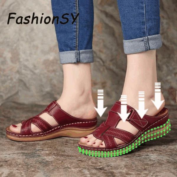 sandals summer wedges women shoes buckle strap ladies slides comfortable home beach slip on flat plus female slippers, Black
sandals summer wedges women shoes buckle strap ladies slides comfortable home beach slip on flat plus female slippers, Black