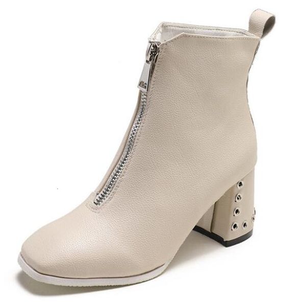 women's new white england in front of zipper high winter boots thick with casual shoes apo9, Black
women's new white england in front of zipper high winter boots thick with casual shoes apo9, Black