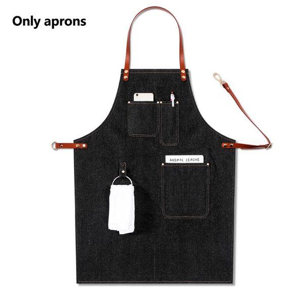 aprons denim barista uniform bib apron chef multi pocket removable casual bbq leather strap work adjustable baker bartender
aprons denim barista uniform bib apron chef multi pocket removable casual bbq leather strap work adjustable baker bartender