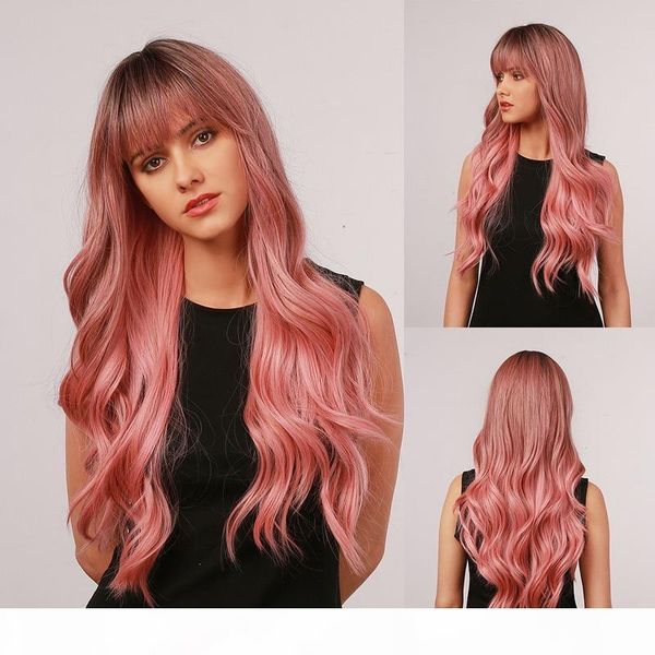 onenonly long body wave ombre brown pink wigs with bangs natural wave for women cosplay natural wig, Black;brown
onenonly long body wave ombre brown pink wigs with bangs natural wave for women cosplay natural wig, Black;brown