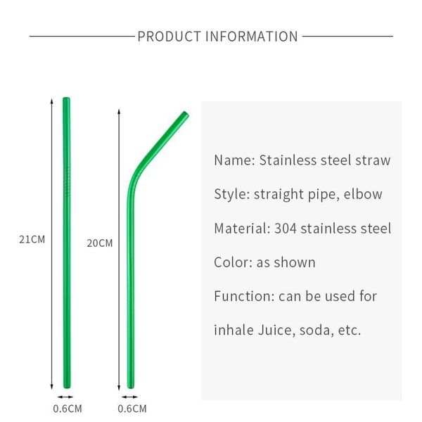 10 colors 304 stainless steel straws set of 20 8.5\" reusable drinking straws eco-friendly bent metal straws with cleaner jllmgj
10 colors 304 stainless steel straws set of 20 8.5\" reusable drinking straws eco-friendly bent metal straws with cleaner jllmgj