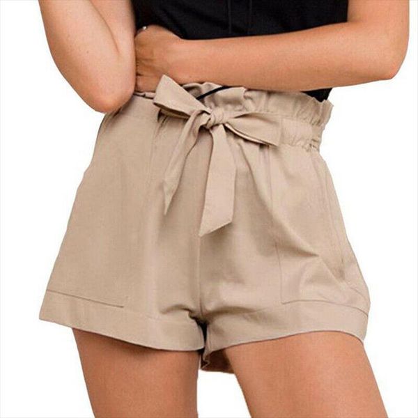 women summer beach high waist shorts stylish ruffles drawstring loose tie belt casual solid holiday cotton elastic shorts, White;black
women summer beach high waist shorts stylish ruffles drawstring loose tie belt casual solid holiday cotton elastic shorts, White;black