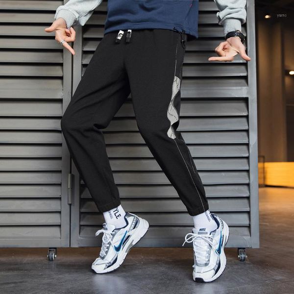 men's elastic waist sweatpants casual track trousers joggers fitness pants patchwork stripe panelled sports clothing k20201, Black 
men's elastic waist sweatpants casual track trousers joggers fitness pants patchwork stripe panelled sports clothing k20201, Black