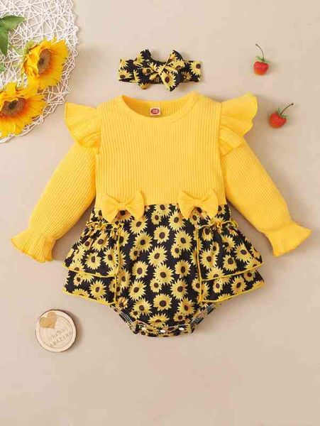 baby floral print bow front ruffle trim flounce sleeve bodysuit with headband she, Blue
baby floral print bow front ruffle trim flounce sleeve bodysuit with headband she, Blue