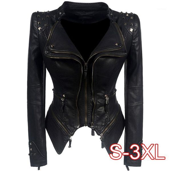 women's leather & faux 2021 coat motorcycle jacket women winter autumn black fashion outerwear pu gothic coats1
women's leather & faux 2021 coat motorcycle jacket women winter autumn black fashion outerwear pu gothic coats1