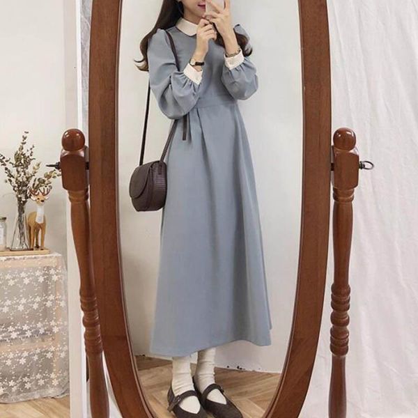 2021 autumn winter long women fashion dress solid color a line patchwork vintage peter pan colla knee-length dress, Black;gray
2021 autumn winter long women fashion dress solid color a line patchwork vintage peter pan colla knee-length dress, Black;gray