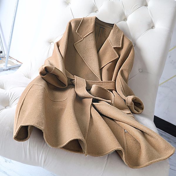 2019 long double cashmere winter coat women thick loose wool jacket plus size autumn and winter new arrival 6colorsx1020, Black 
2019 long double cashmere winter coat women thick loose wool jacket plus size autumn and winter new arrival 6colorsx1020, Black