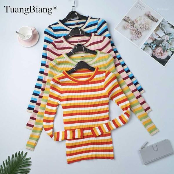 ladies knitted high elasticity striped sweaters basic women full sleeve pullovers o-neck cotton autumn winter jumpers 20201, White;black
ladies knitted high elasticity striped sweaters basic women full sleeve pullovers o-neck cotton autumn winter jumpers 20201, White;black