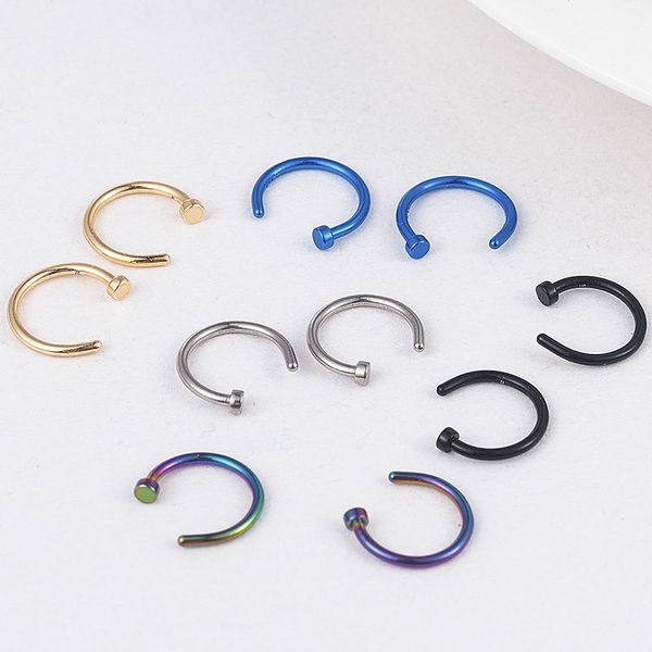 2pcs stainless steel nose open hoop ring earring body piercing jewelry 4color black gold nose rings nose stud sqcmsl new_dhbest, Silver
2pcs stainless steel nose open hoop ring earring body piercing jewelry 4color black gold nose rings nose stud sqcmsl new_dhbest, Silver