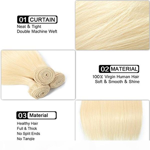 european blond #613 100% unprocessed remy human hair weave white blonde straight 3 bundles virgin hair sew in hair extensions ing, Black;brown
european blond #613 100% unprocessed remy human hair weave white blonde straight 3 bundles virgin hair sew in hair extensions ing, Black;brown